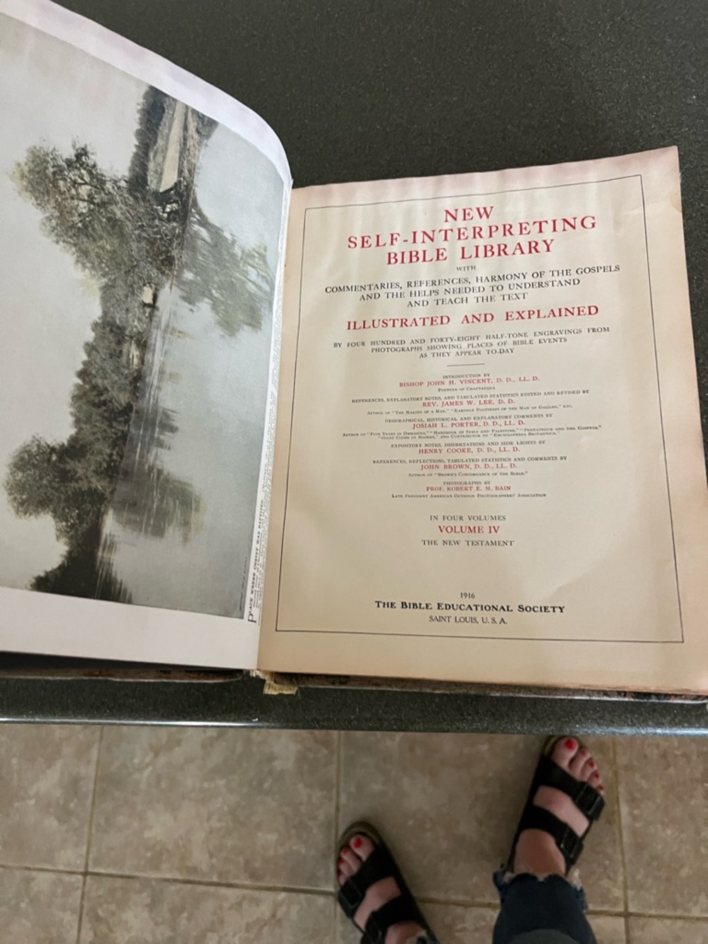 1909 Vintage Bible New Self-Interpreting Bible Library -